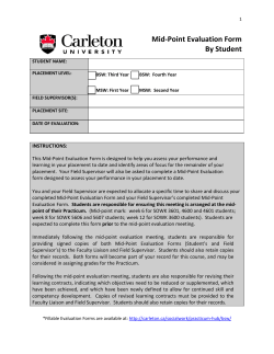 Mid-Point Evaluation Form By Student
