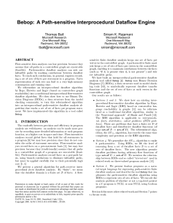 Bebop: A Path-sensitive Interprocedural Dataflow Engine