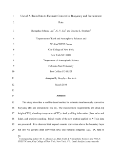 Use of A-Train Data to Estimate Convective Buoyancy