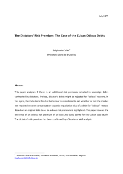 The Dictator`s Risk Premium - Graduate Institute of International and