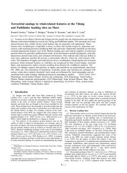 Terrestrial analogs to wind-related features at the Viking