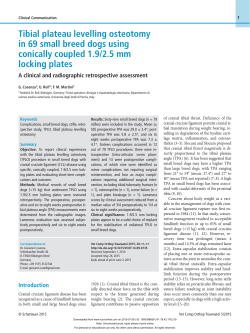 Tibial plateau levelling osteotomy in 69 small breed dogs using