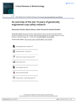 An overview of the last 10 years of genetically engineered crop