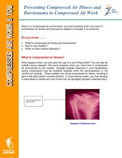 Preventing Compressed Air Illness and Barotrauma in Compressed