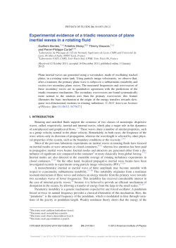 Experimental evidence of a triadic resonance of plane inertial waves