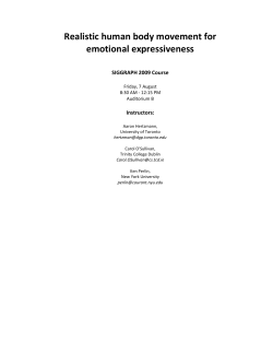 Realistic human body movement for emotional expressiveness