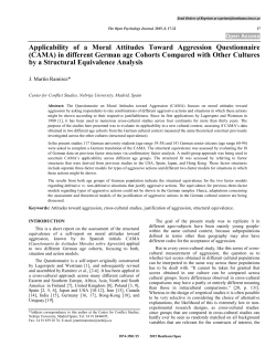 Applicability of a Moral Attitudes Toward Aggression Questionnaire