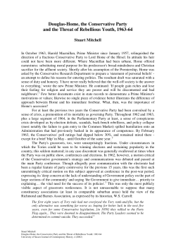 Douglas-Home, the Conservative Party and the Threat of Rebellious