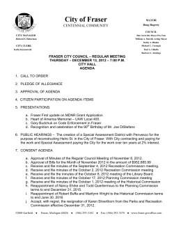 2013 city council meetings