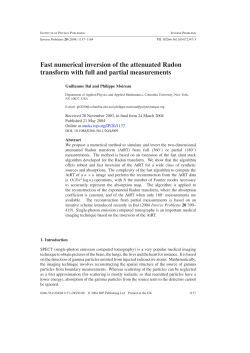Fast numerical inversion of the attenuated Radon transform with full