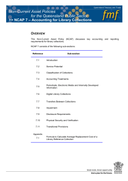 NCAP 7 &ndash; Accounting for Library Collections