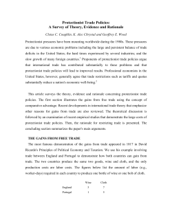 Protectionist Trade Policies: A Survey of Theory, Evidence and