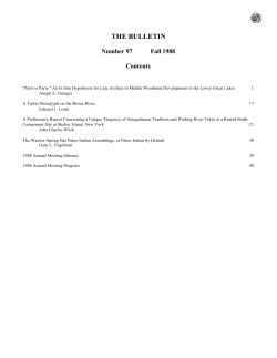 the bulletin - New York Archaeology