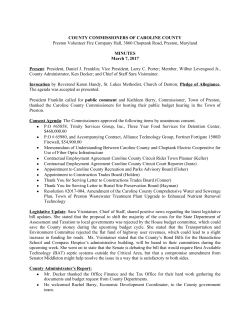 COUNTY COMMISSIONERS OF CAROLINE COUNTY Preston