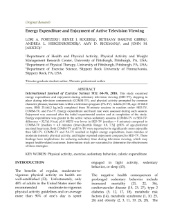 Energy Expenditure and Enjoyment of Active Television Viewing