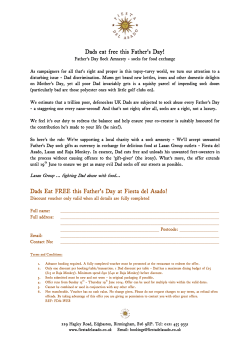 Dads eat free this Father`s Day!