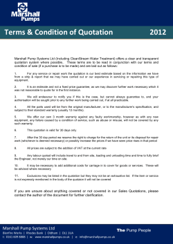 Terms and Conditions of Quotation
