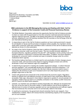 BBA submission to the BIS Managing Borrowing and Dealing with
