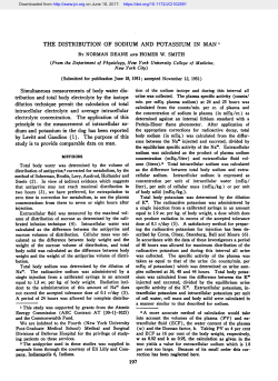 THE DISTRIBUTION OF SODIUM AND POTASSIUM IN MANI