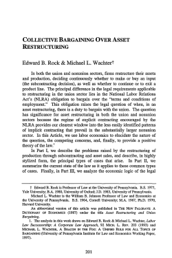 Collective Bargaining Over Asset Restructuring