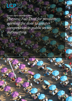 The new Fair Deal for pensions: opening the door to