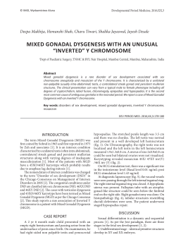 mixed gonadal dysgenesis with an unusual “inverted” y chromosome