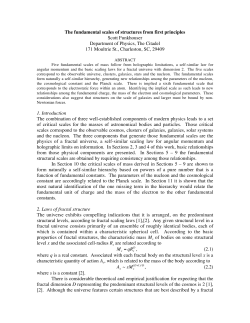 The fundamental scales of structures from first
