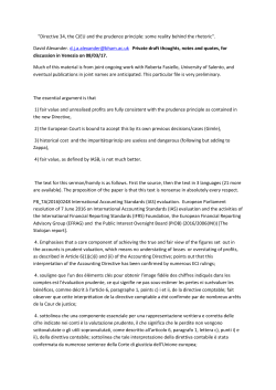 "Directive 34, the CJEU and the prudence principle: some reality