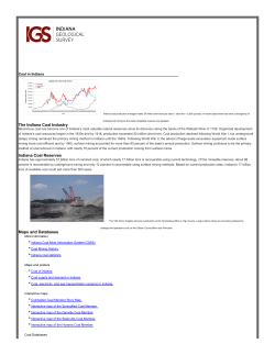 The Indiana Coal Industry Indiana Coal Reserves Maps and
