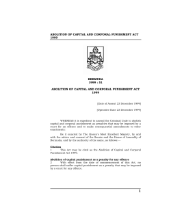 Abolition of Capital and Corporal Punishment Act 1999