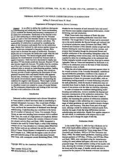 Thermal buoyancy on Venus Underthrusting vs subduction
