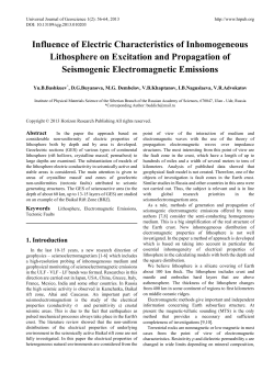 Influence of Electric Characteristics of Inhomogeneous Lithosphere