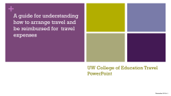A guide for understanding how to arrange travel and be reimbursed