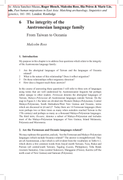6 The integrity of the Austronesian language family