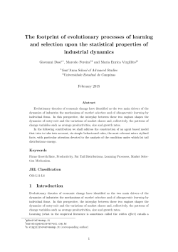 The footprint of evolutionary processes of learning and selection