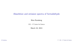 Absorbtion and emission spectra of formaldehyde