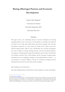 (Marriage) Patterns and Economic Development