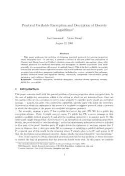 Practical Verifiable Encryption and Decryption of