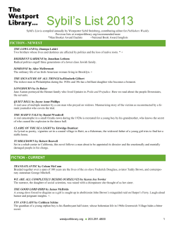 Sybil`s List 2013 - Westport Library