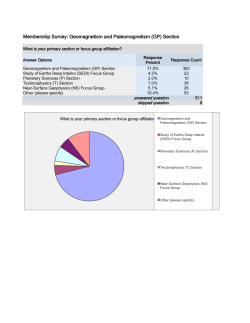 Geomagnetism and Paleomagnetism Membership Survey