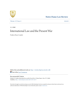 International Law and the Present War