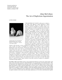 Allan McCollum: The Art of Duplicitous Ingemination