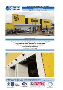 Case Study 3 - industrial roofing Essex Commercial cladding Great