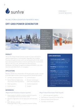 Factsheet Off-grid Generator