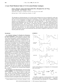 A Laser Flash Photolysis Study of 11-Cis