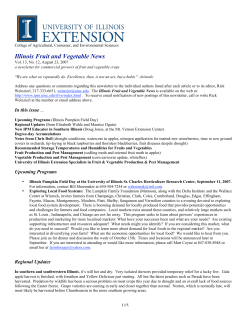 Illinois Fruit and Vegetable News