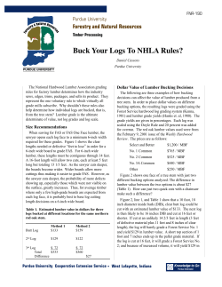 Buck your logs to NHLA Rules? FNR-190
