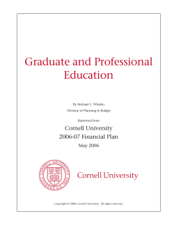 Graduate and Professional Education