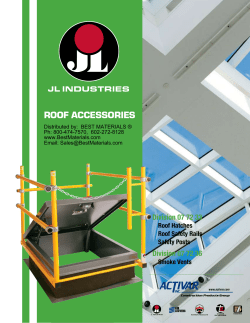 Roof Accessories Catalog Including Roof Hatches