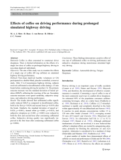 Effects of coffee on driving performance during prolonged simulated